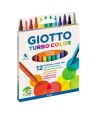 Pennarelli Giotto Turbo Color  – Punta Fine, Lavabile – 12 colori
