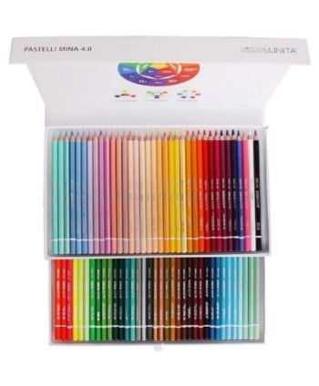 Cassettiera  Pastelli Tinta Unita Mina 4.0  – 72 colori
